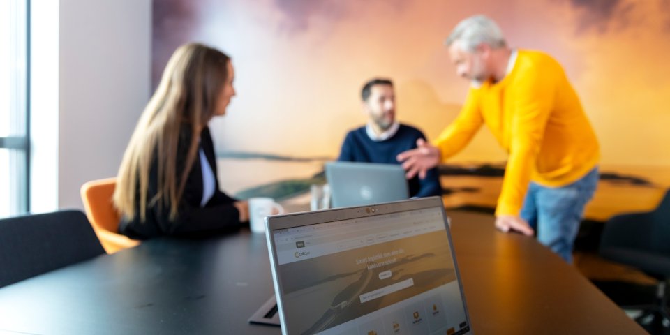 staff working in office