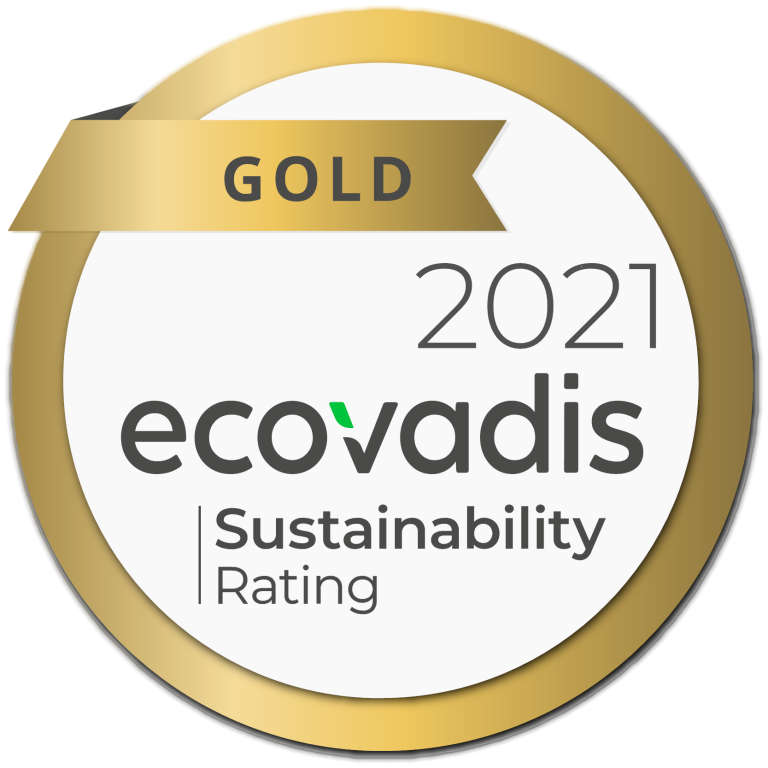 Awarded ecovadis gold medal