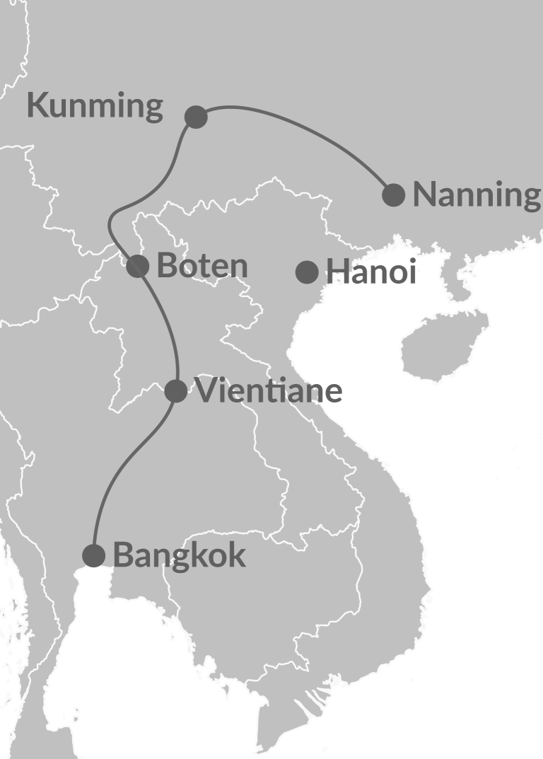 China-Laos Railway Route Map